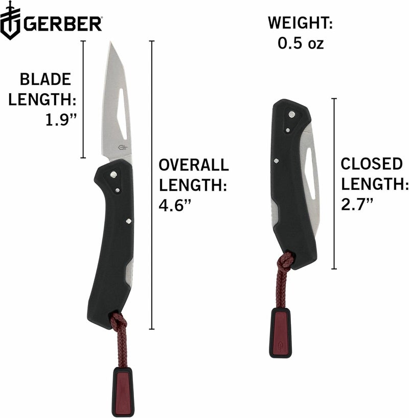 Gerber سكين جيير LST ميني - سكين جيب قابل للطي خفيف الوزن للتنزه والتخييم - أداة EDC - شفرة من الفولاذ المقاوم للصدأ المتين - أسود - Image 3